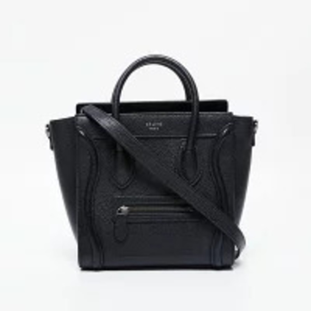 Celine Luggage Leather Handbag Black - Picture 2 of 13